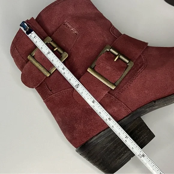 Seychelles Weekenders Castanets Boots Women's 8 Burgundy Suede Ankle Booties‎ - Picture 8 of 9